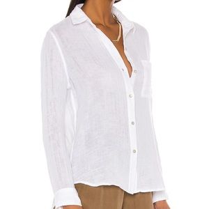 Rails Elllis gauze button down in white. Size small.